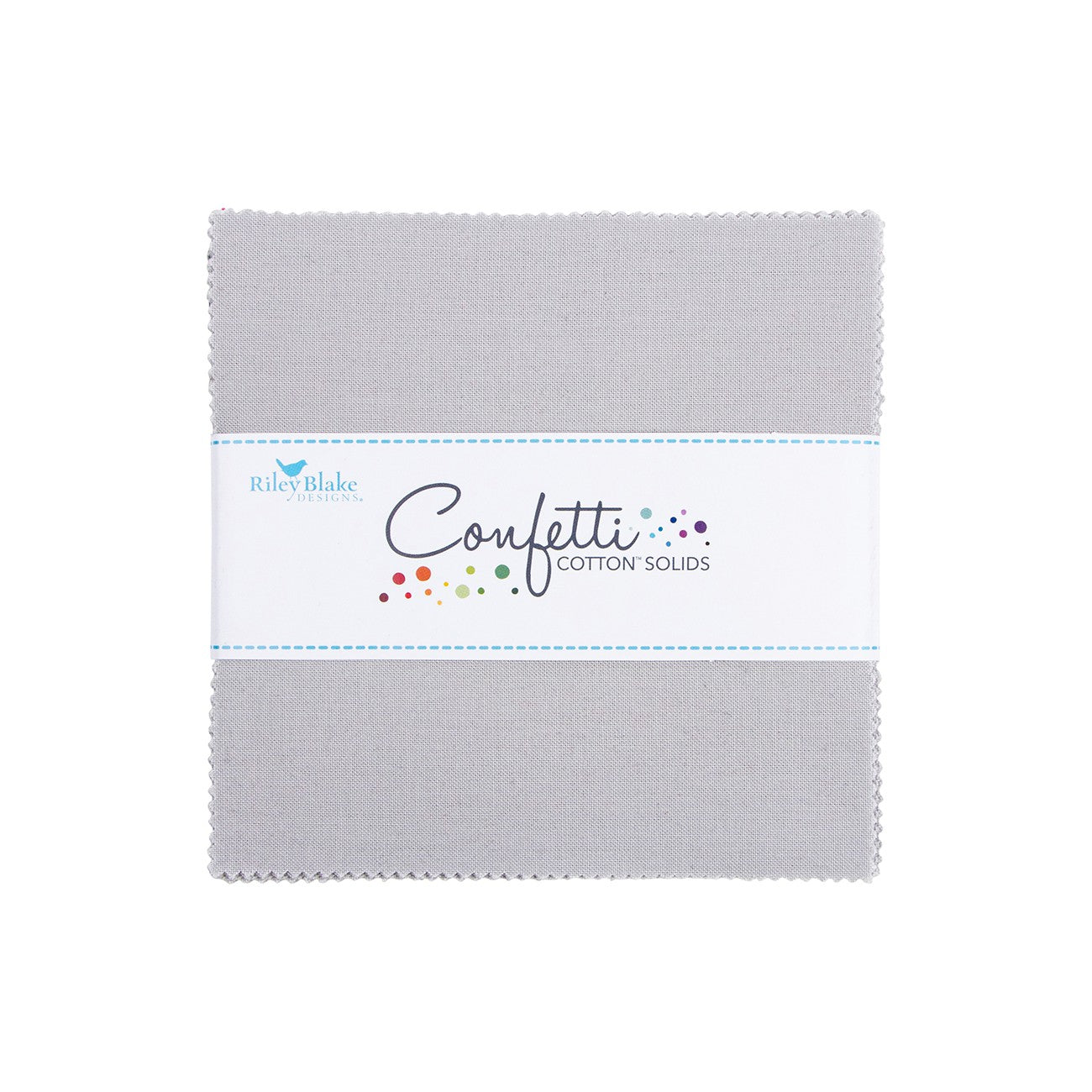 Confetti Cotton Silver 5in Squares, 42pcs/bundle
