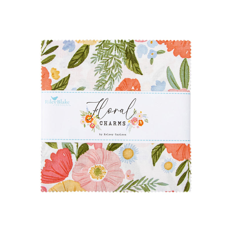 Floral Charms 5in Squares, 42pcs/bundle