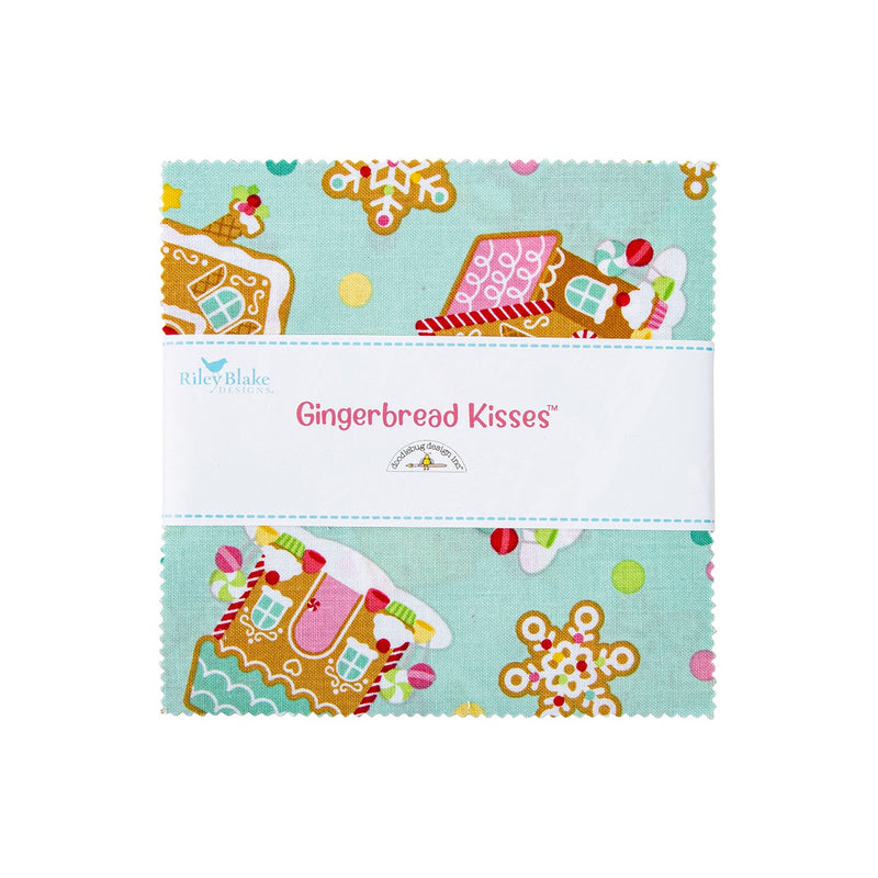 Gingerbread Kisses 5in Squares, 42pcs/bundle
