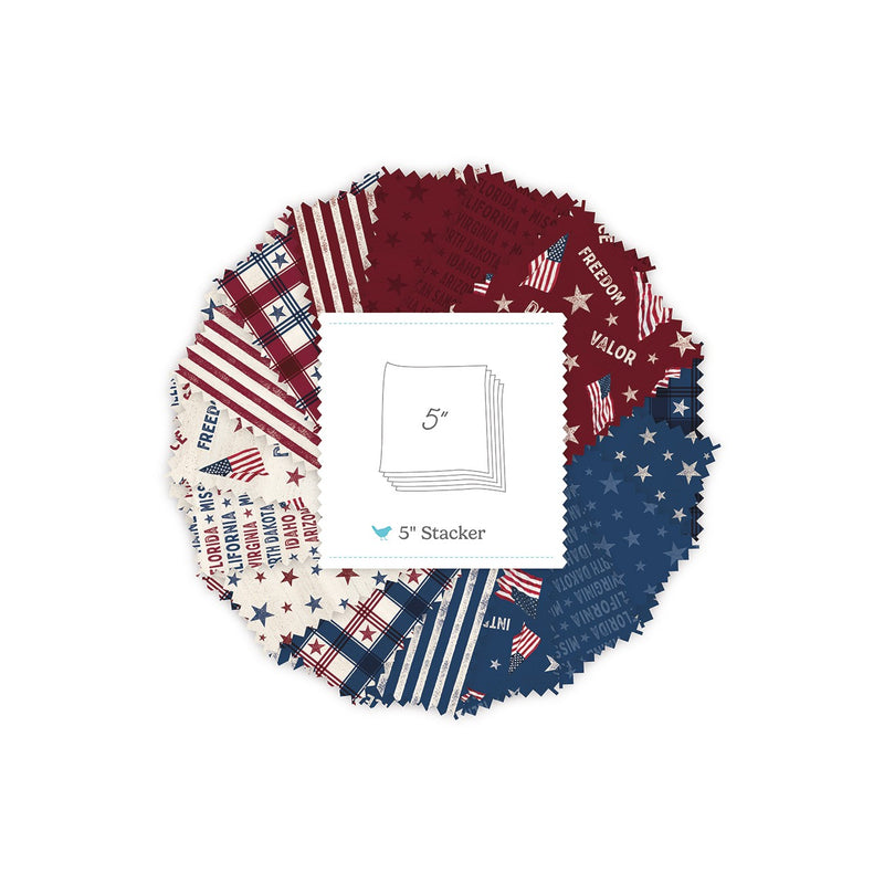 Valor Is Never Forgotten 5in Squares, 42 Pcs.