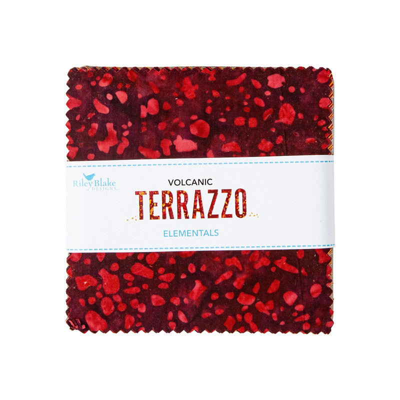 Batiks Elementals Terrazzo Volcanic 5in Squares B, 42pcs