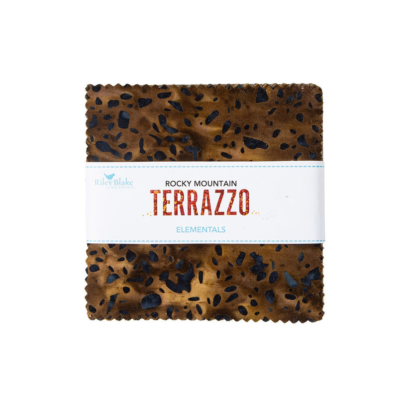 Batiks Elementals Terrazzo Rocky Mountain 5in Squares D, 42pcs