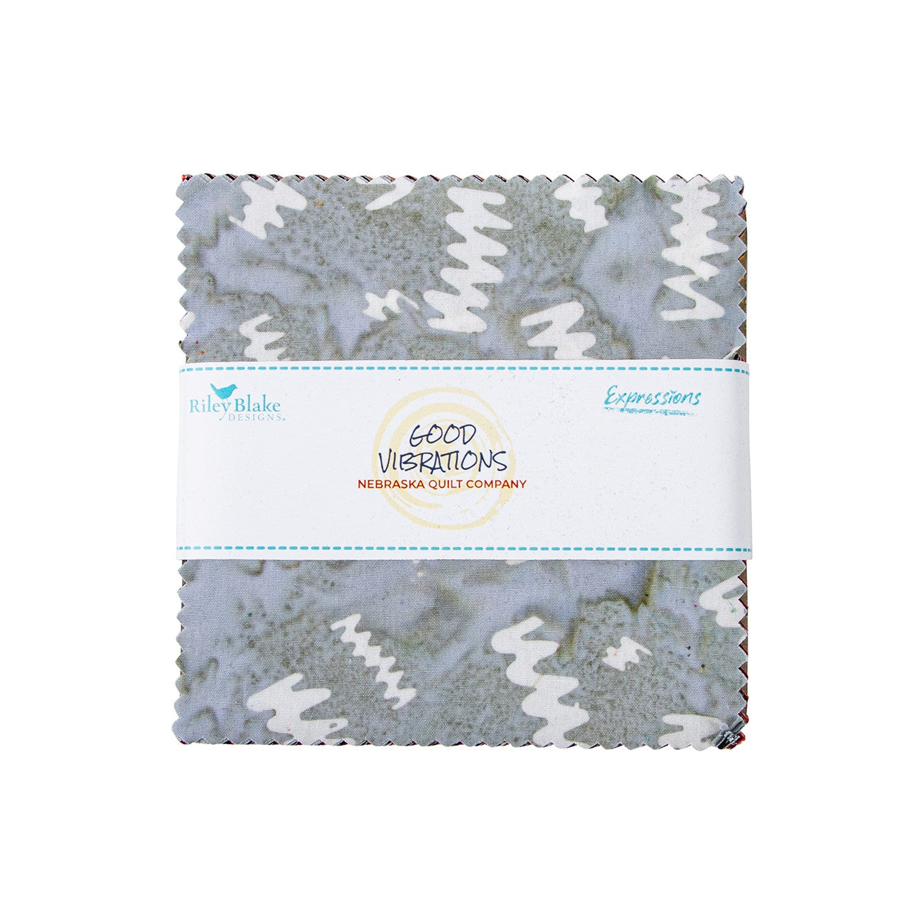 Batiks Good Vibrations 5in Squares, 42pcs/bundle