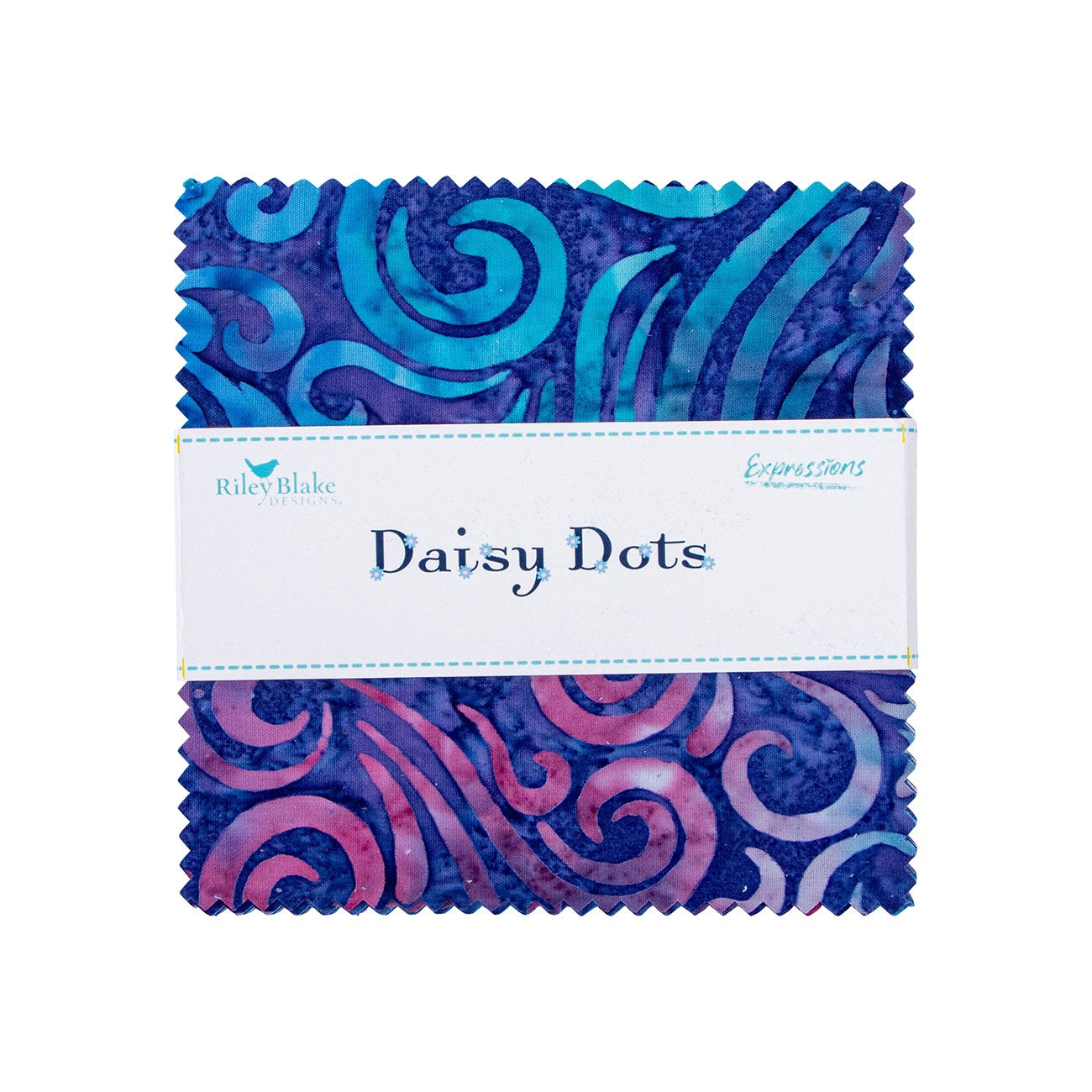 Batiks Daisy Dots 5in Squares, 42pcs/bundle