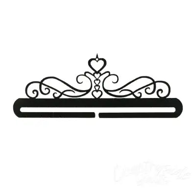 5 Heart Scroll Split Bottom Charcoal 12in