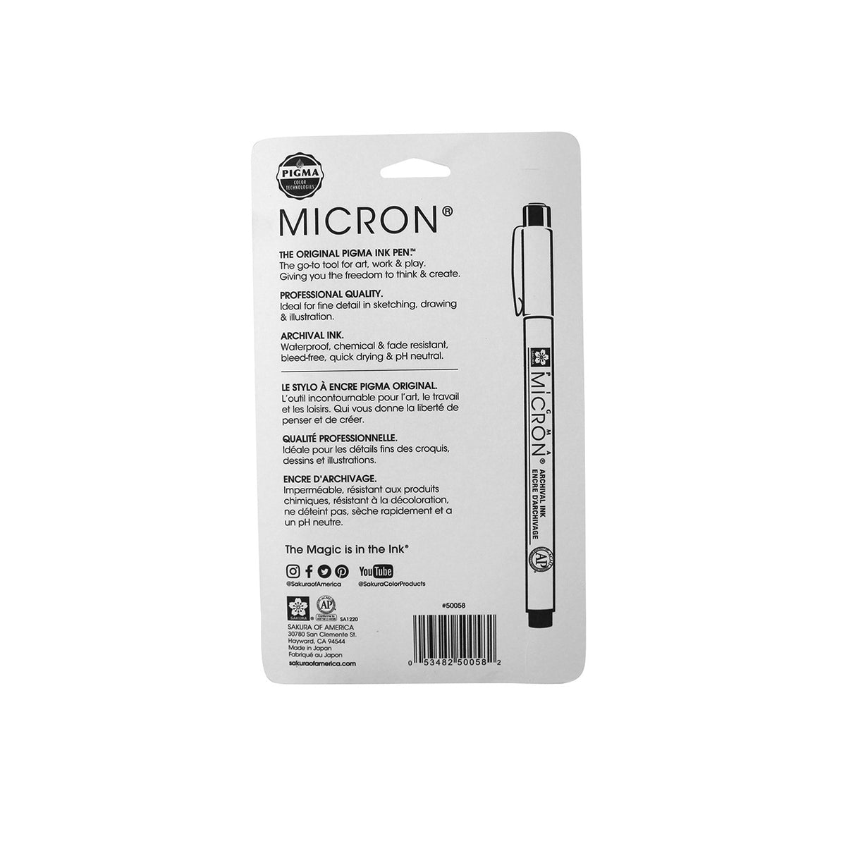 Pigma Micron 6 Piece Set - Black