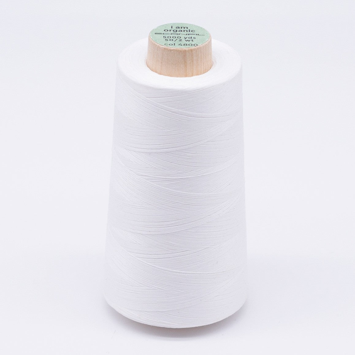 Scanfil Organic Cotton Thread 50wt Solid 5,000yd Bright White