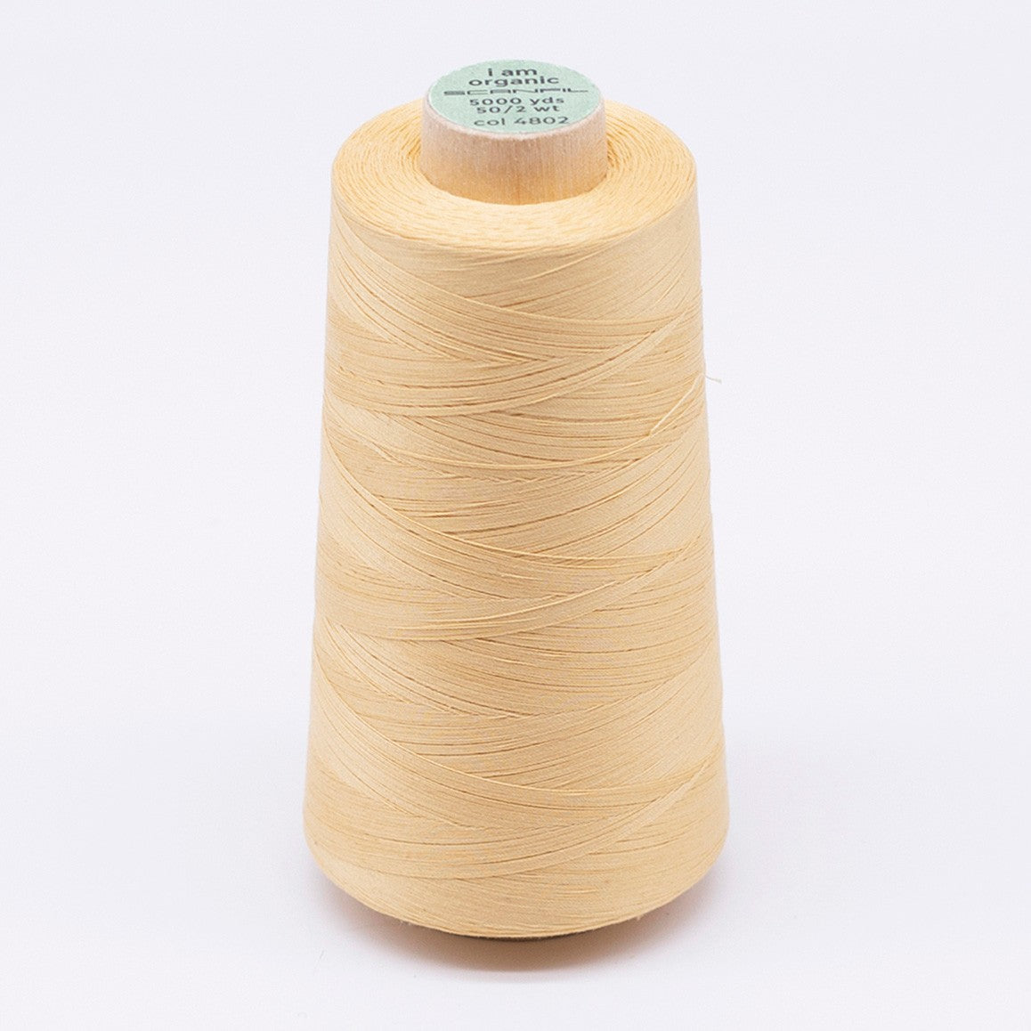 Scanfil Organic Cotton Thread 50wt Solid 5,000yd Cornsilk