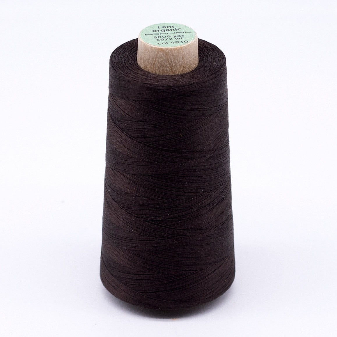 Scanfil Organic Cotton Thread 50wt Solid 5,000yd Licorice