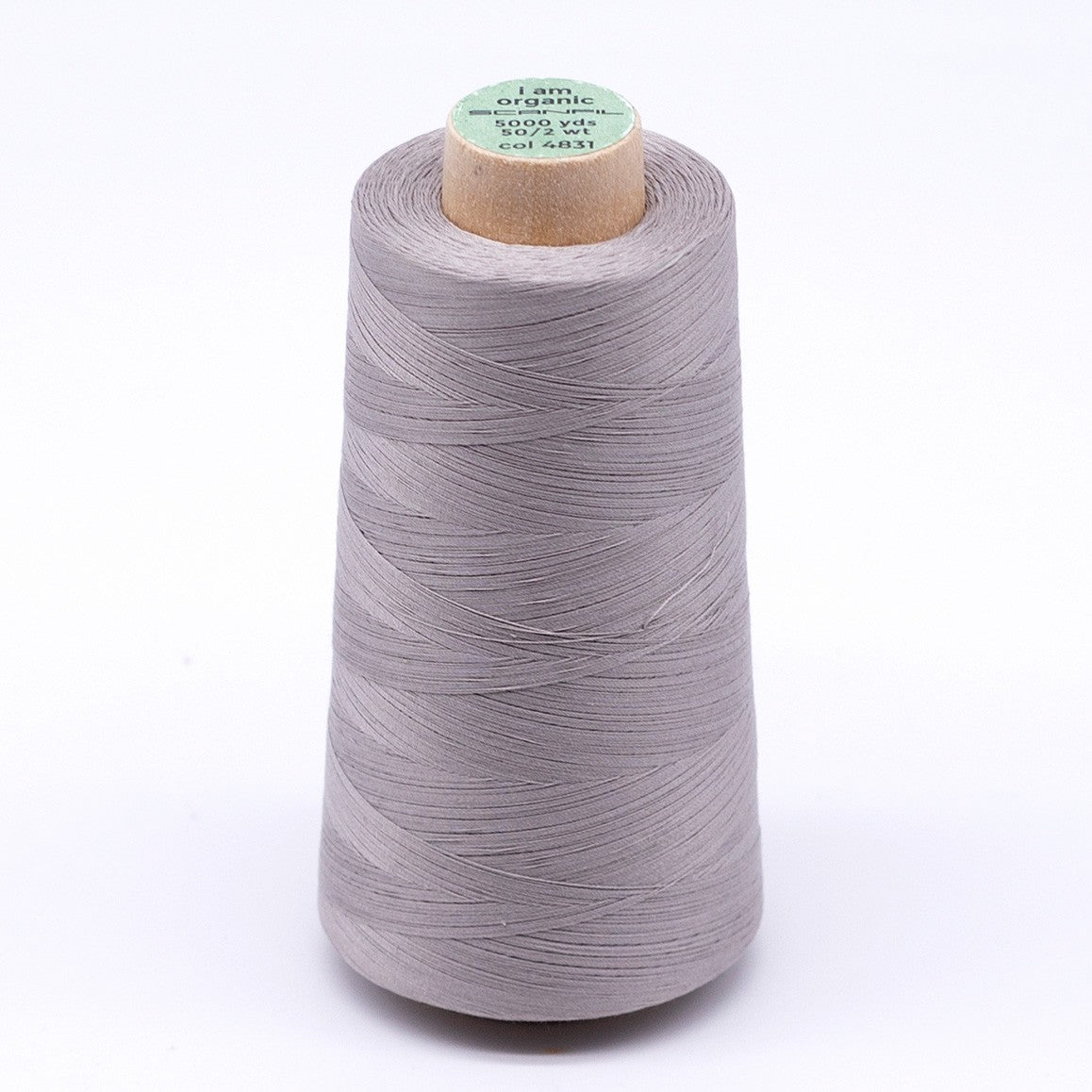 Scanfil Organic Cotton Thread 50wt Solid 5,000yd Chateau Gray