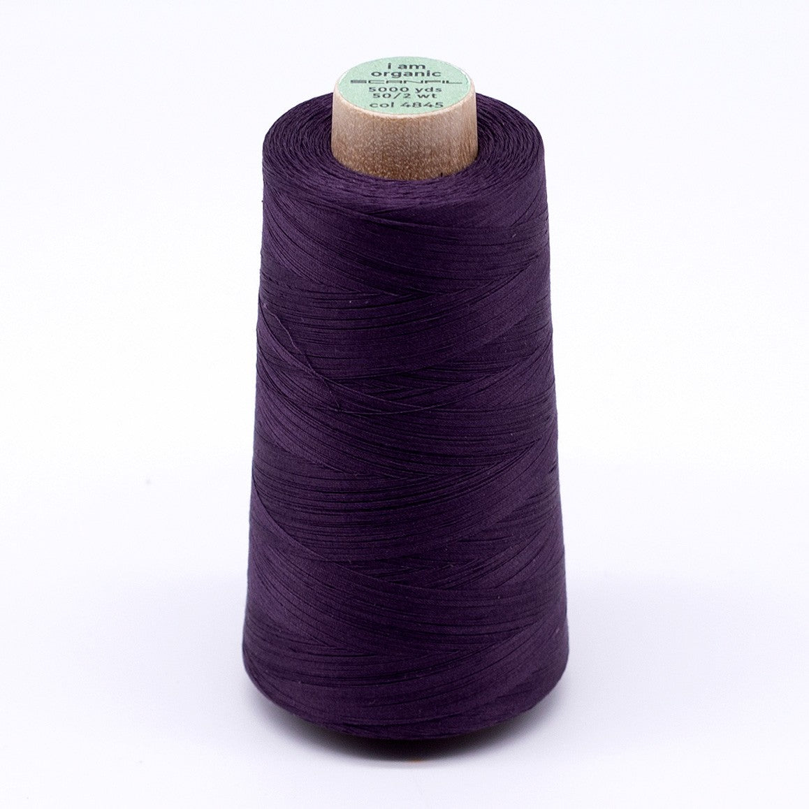 Scanfil Organic Cotton Thread 50wt Solid 5,000yd Plum Perfect