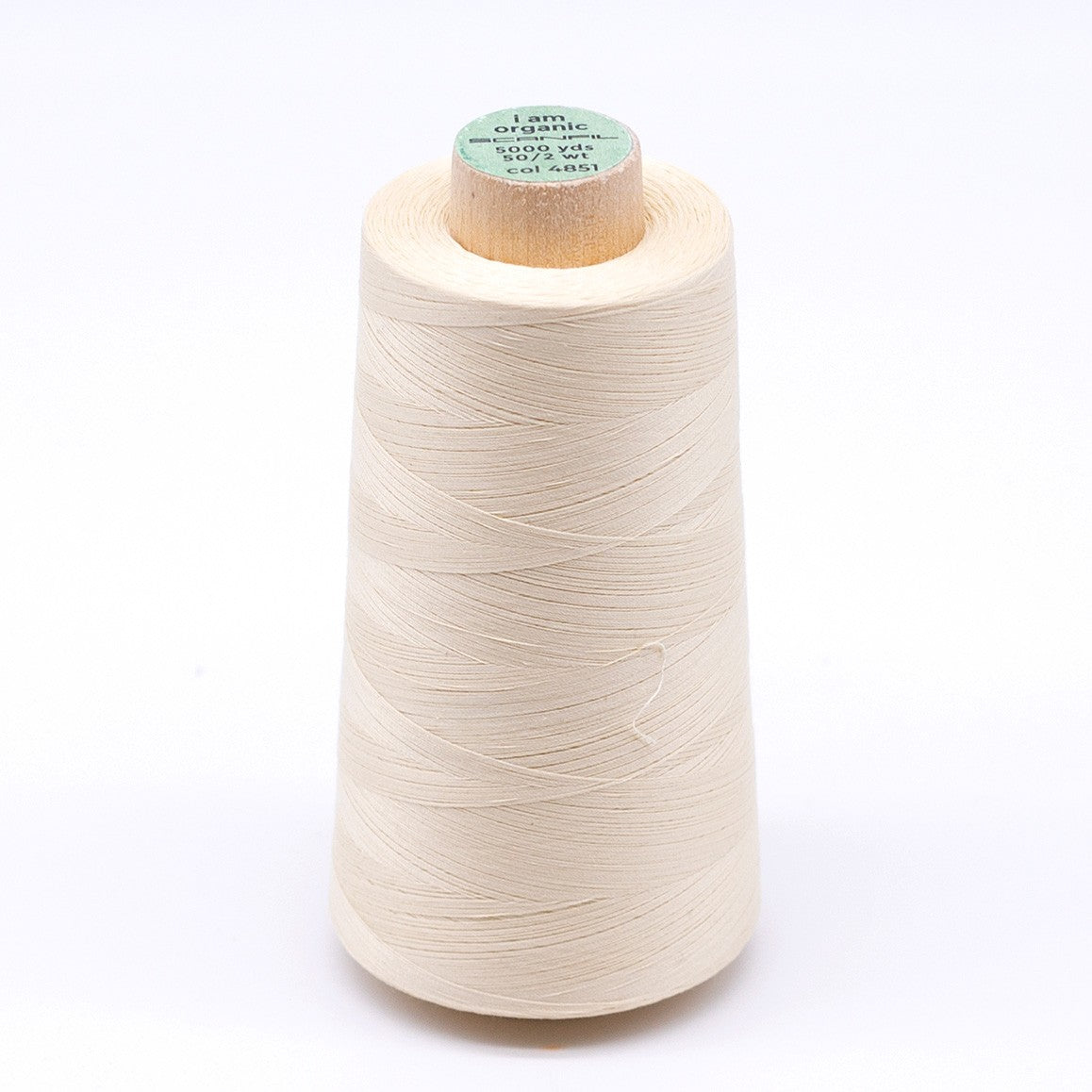 Scanfil Organic Cotton Thread 50wt Solid 5,000yd Shortbread