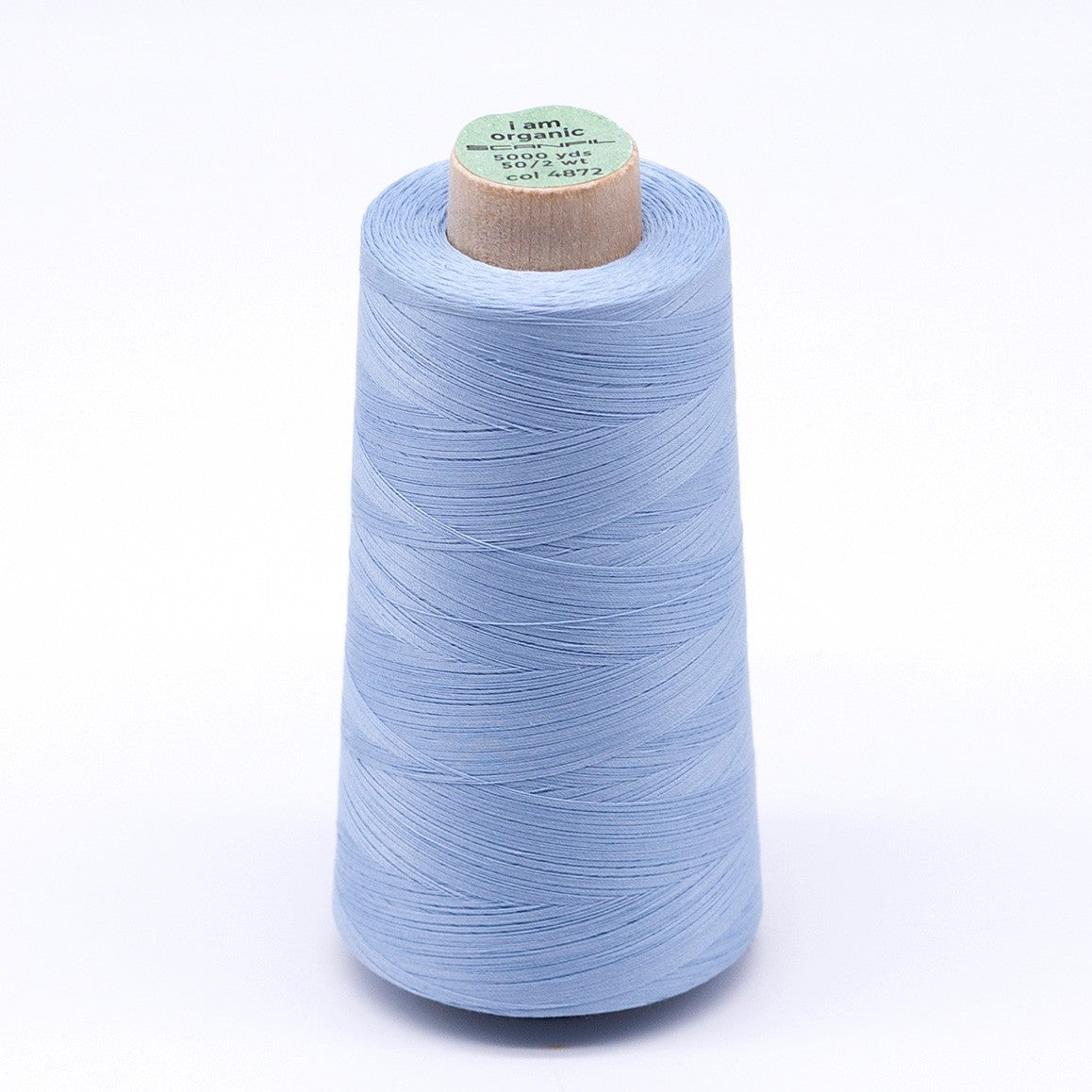Scanfil Organic Cotton Thread 50wt Solid 5,000yd Baby Blue