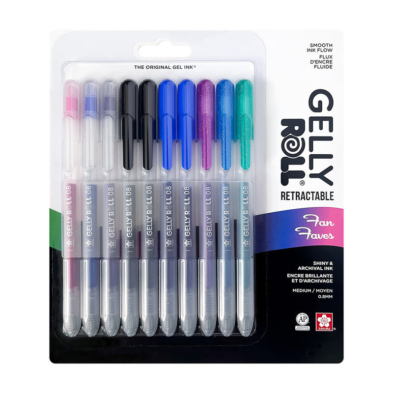 Gelly Roll Retractable Fan Faves Pen Set 10pk