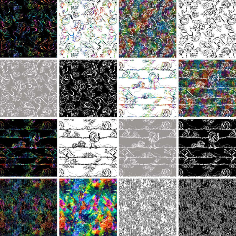 10Inch Square Pack Drawn Down Under 42pcs