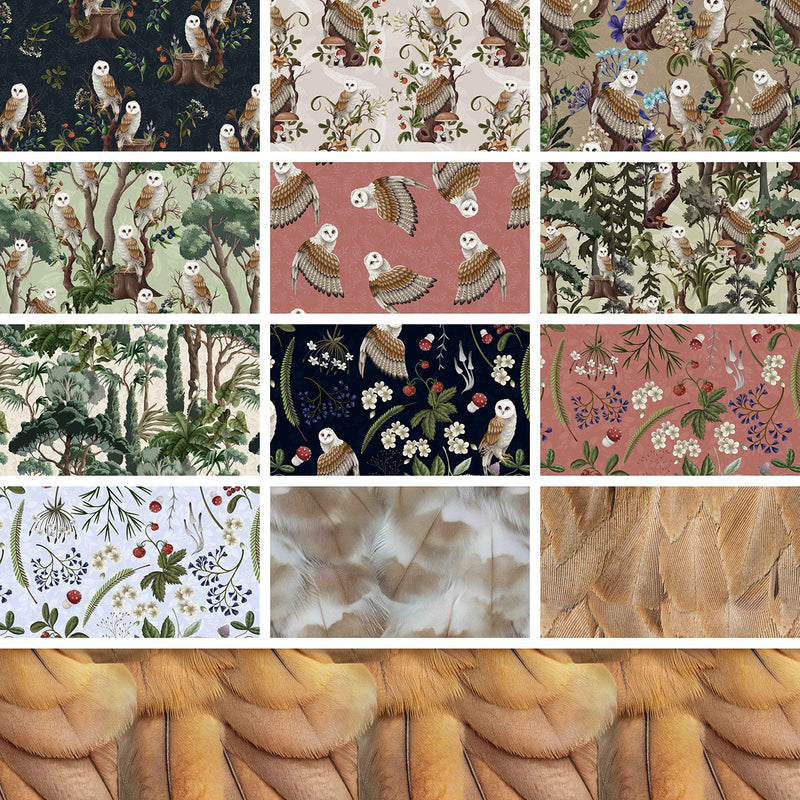 FQ Fat Quarters Woodland Owl