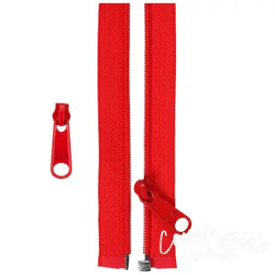 50in Separating Zipper and Extra Slide Atom Red