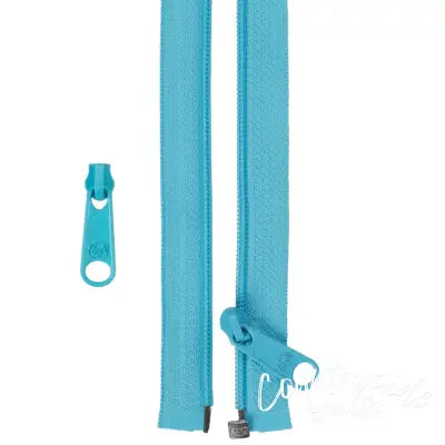 50in Separating Zipper and Extra Slide Parrot Blue