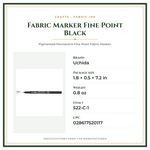 Product Specifications – Fabric Marker Fine Point Black