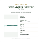 Product Specifications – Fabric Marker Fine Point Green