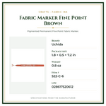 Product Specifications – Fabric Marker Fine Point Brown