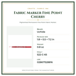 Product Specifications – Fabric Marker Fine Point Cherry