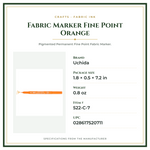 Product Specifications – Fabric Marker Fine Point Orange