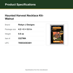 Product Specifications – Haunted Harvest Necklace Kit- Walnut