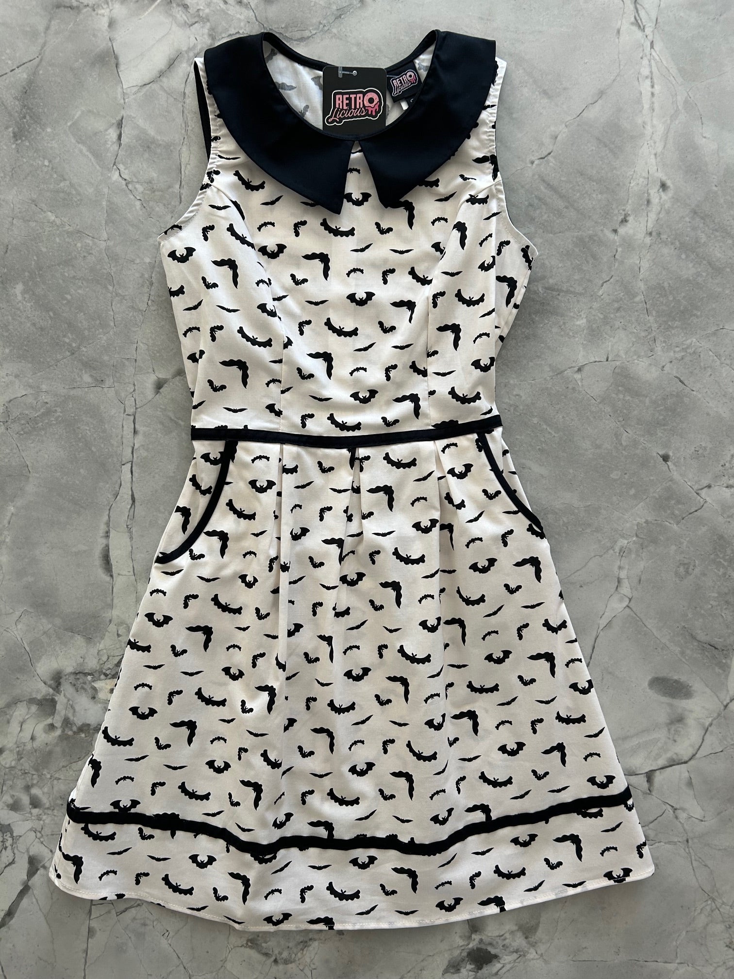 Bats Collared Dress - XL only
