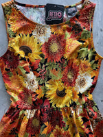 Sunflower Floral Vintage Dress - Medium only