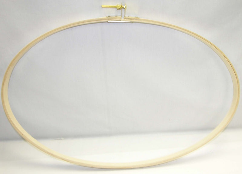 Quilting / Embroidery Hoop Wood 16in x 27in Oval