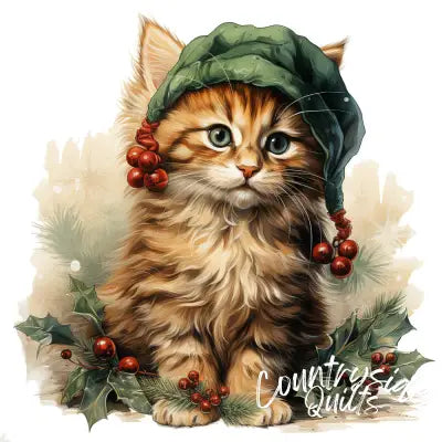 Elegant Christmas Fabric Panel 29