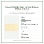 Product Specifications – Perma Core Quilters Edition Thread 3000yd Oatmeal