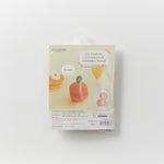 Tiny Zippered Crochet Pouch Kit with Embroidery Floss Orange
