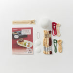 Tiny Zippered Crochet Pouch Kit with Embroidery Floss Takoyaki