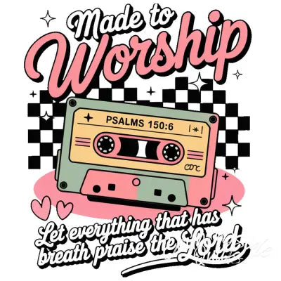 Made to Worship Retro Cassette Fabric Panel 1