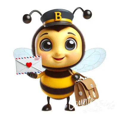 Funny Cartoon Bees Fabric Panel 3