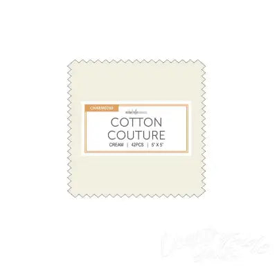 5in Squares, Cotton Couture, Cream, 40pcs/bundle