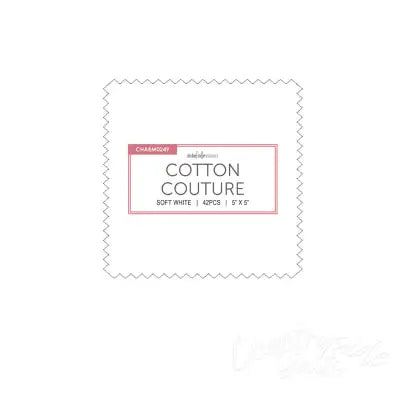 5in Squares, Cotton Couture, Soft White, 40pcs/bundle