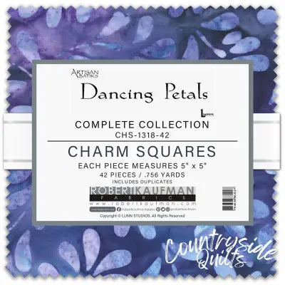 5in Squares, Dancing Petals, 42pcs