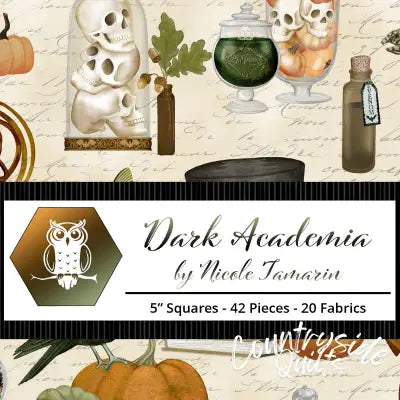 5in Squares Dark Academia 42pcs 2-4pcs of Each Print