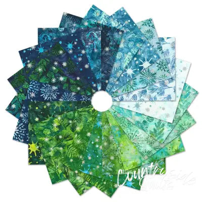 5in Squares Evergreen Ice, 42pcs/bundle