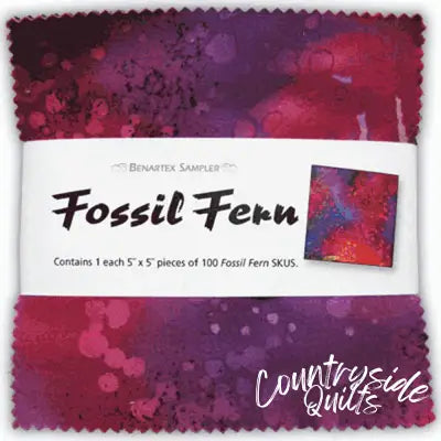 5in Squares Fossil Fern 100pcs