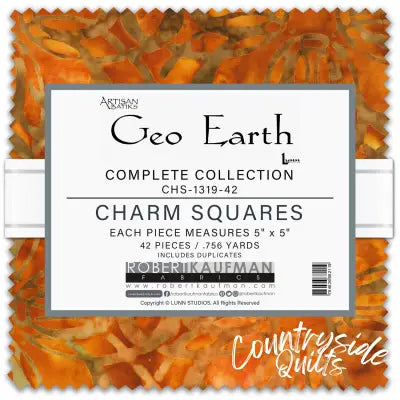 5in Squares, Geo Earth, 42pcs