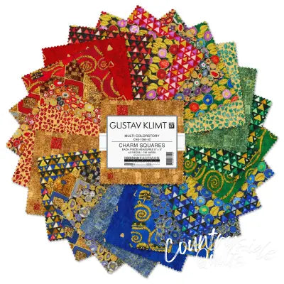 5in Squares Gustav Klimt Multi, 42pc