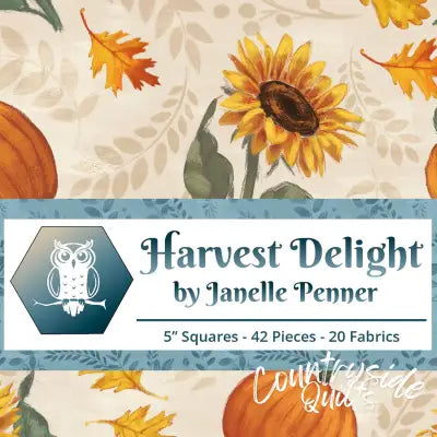 5in Squares Harvest Delight 42pcs 2-4pcs of Each Print