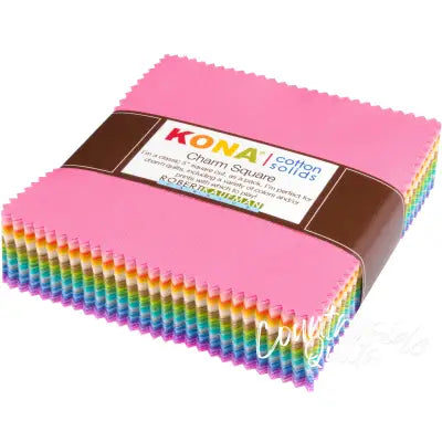 5in Squares Kona Cotton Solids Pastel Colorstory 101pcs