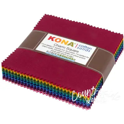5in Squares Kona Solid Dark 85pcs/bundle
