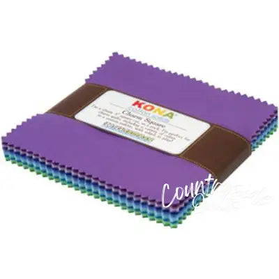 5in Squares Kona Solids Sunset Palette 43pcs