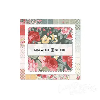 5in Squares La Fleur Flannel, 42pcs/bundle